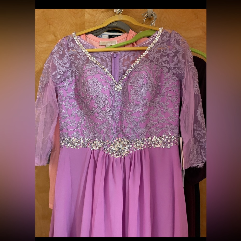 LanTing A-Line NEW Fits sz. 10-12 Elegant Lilac purple long dress Wedding MOB 💕 - Picture 10 of 16